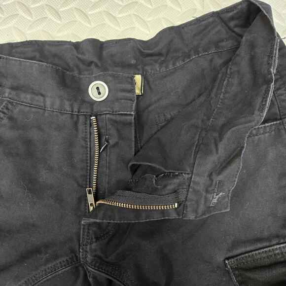 Vintage Versatta Cargo Bondage Pants Size 32 Black Gothic Y2K Nepal Canvas - Picture 13 of 16